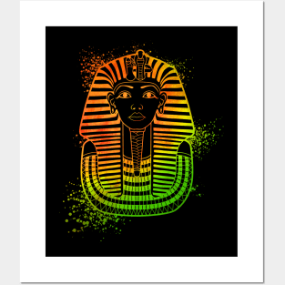 Colorful drawing of Tutankhamun Posters and Art
